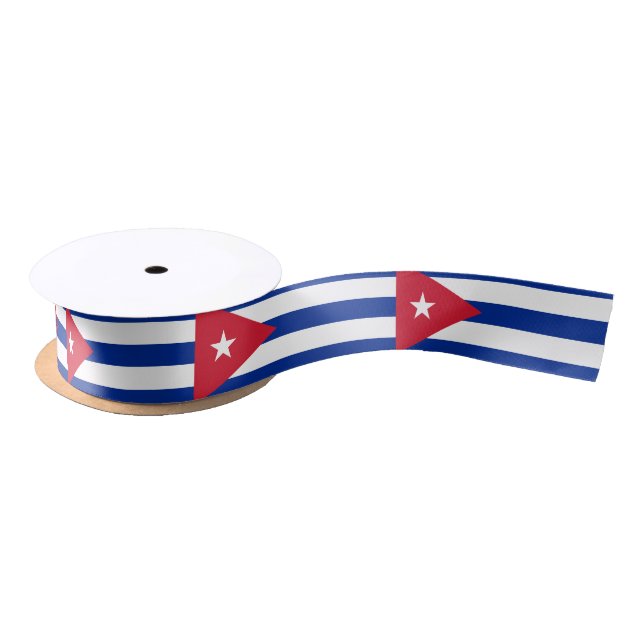 Ruban En Satin Drapeau de Cuba (Bobine)