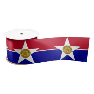 Ruban En Satin Drapeau de Dallas (Texas)