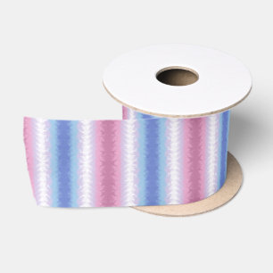 Ruban En Satin Drapeau de fierté bigenre abstrait pastel boho moe
