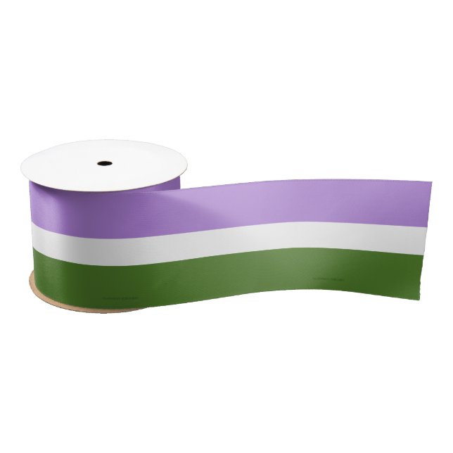 Ruban En Satin Drapeau de fierté genderqueer de SlipperyJoe lavan (Bobine)