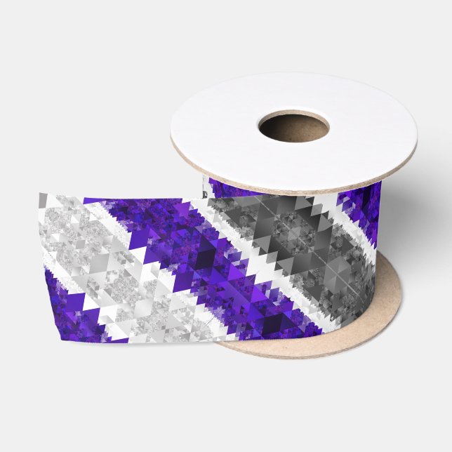 Ruban En Satin Drapeau de fierté Greygender Boho Géométrique Mod  (Bobine)