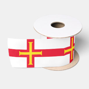 Ruban En Satin Drapeau de Guernesey