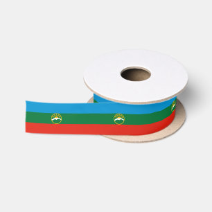 Ruban En Satin Drapeau de Karatchaïevo-Tcherkessie