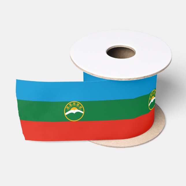 Ruban En Satin Drapeau de Karatchaïévo-Tcherkessie (Bobine)