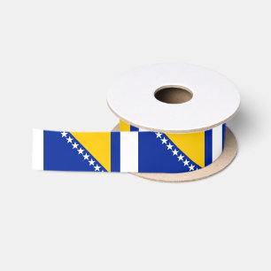 Ruban En Satin Drapeau de la Bosnie-Herzégovine