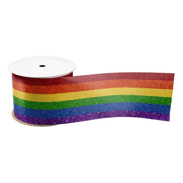 Ruban En Satin Drapeau de la Fierté arc-en-ciel LGBT Parties scin (Bobine)