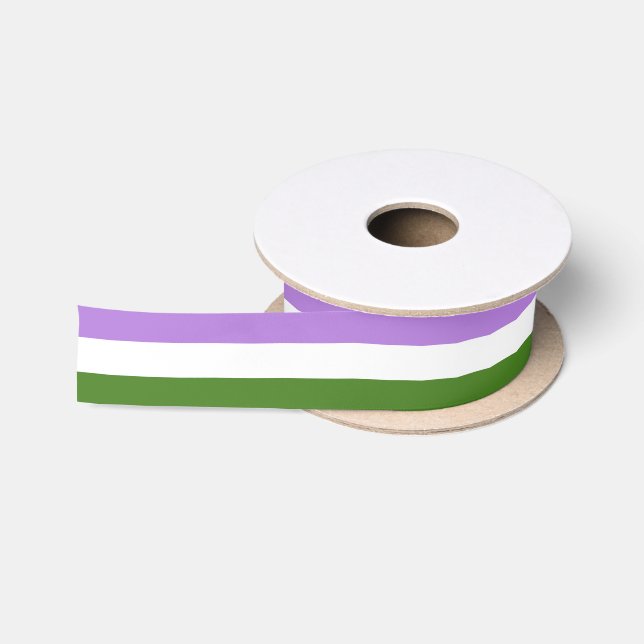 Ruban En Satin Drapeau de la fierté queer (Bobine)