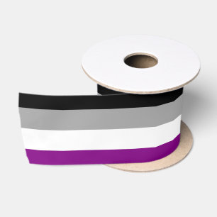 Ruban En Satin Drapeau de la fierté sexuelle (As) (Asexuality)