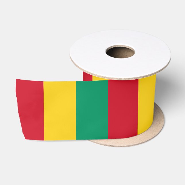 Ruban En Satin Drapeau de la Guinée (Bobine)