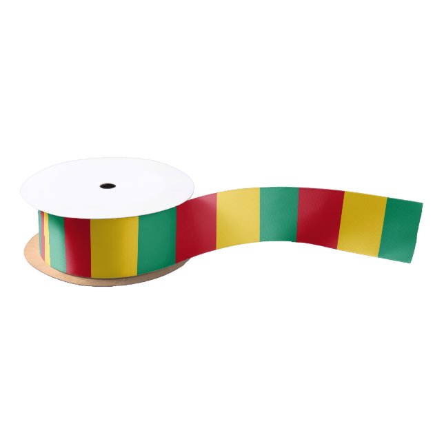 Ruban En Satin Drapeau de la Guinée (Bobine)