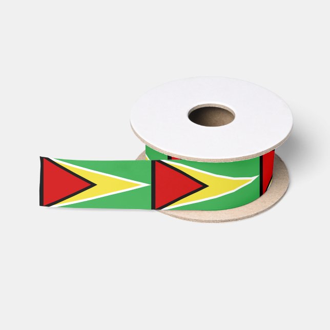 Ruban En Satin Drapeau de la Guyane (Bobine)