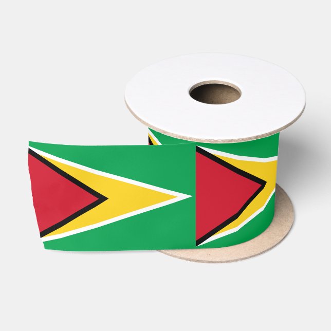 Ruban En Satin Drapeau de la Guyane (Bobine)