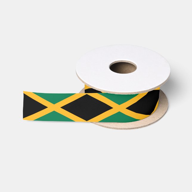 Ruban En Satin Drapeau de la Jamaïque (Bobine)