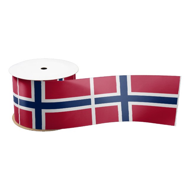 Ruban En Satin Drapeau de la Norvège (Bobine)