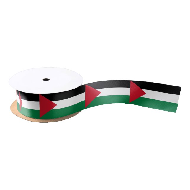 Ruban En Satin Drapeau de la Palestine (Bobine)