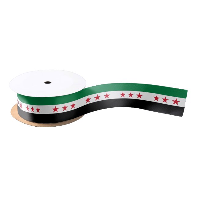Ruban En Satin Drapeau de la Syrie (Bobine)