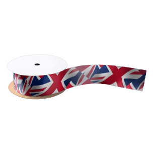 RUBAN EN SATIN DRAPEAU DE L'ANGLETERRE UNION JACK