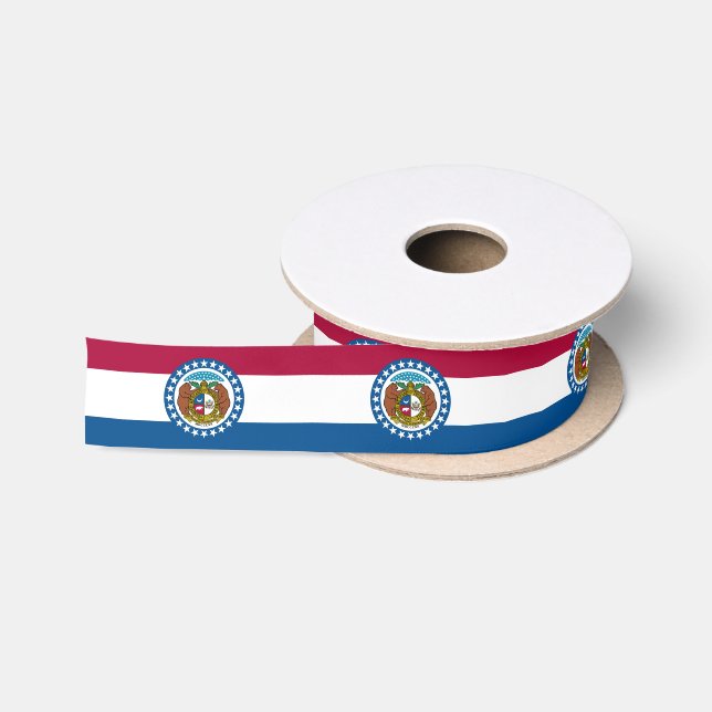 Ruban En Satin Drapeau de l'État du Missouri (Bobine)