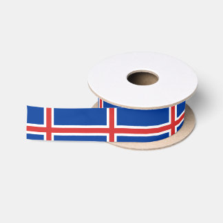Ruban En Satin Drapeau de l'Islande
