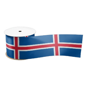 Ruban En Satin Drapeau de l'Islande