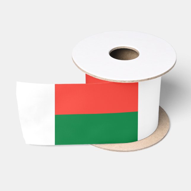 Ruban En Satin Drapeau de Madagascar (Bobine)