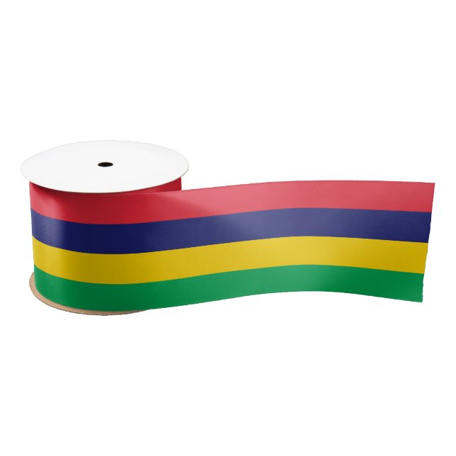 Ruban En Satin Drapeau de Maurice (Bobine)