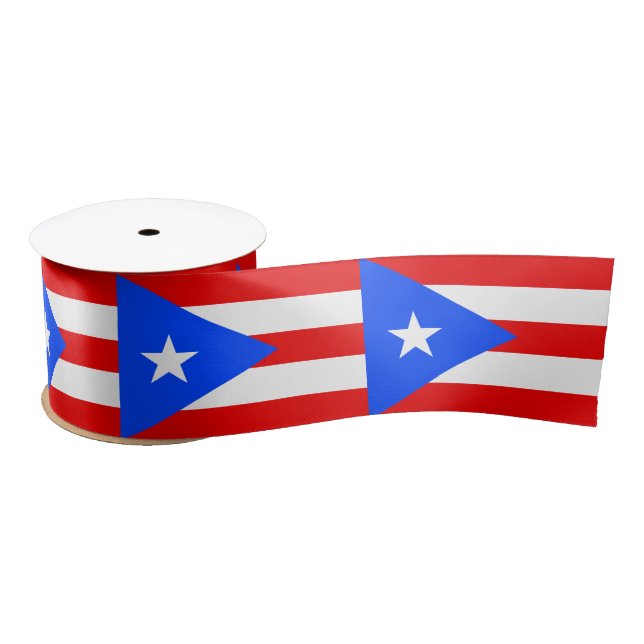 Ruban En Satin Drapeau de Porto Rico (Bobine)