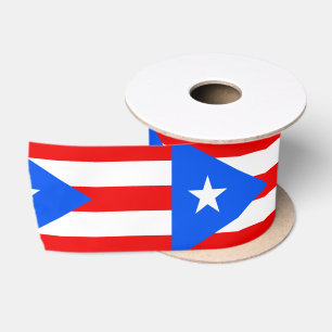 Ruban En Satin Drapeau de Porto Rico