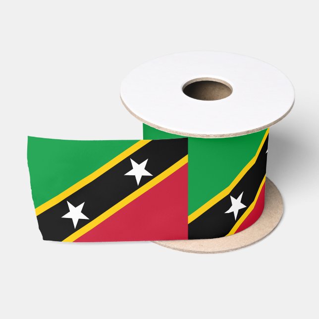 Ruban En Satin Drapeau de Saint-Kitts-et-Nevis (Bobine)