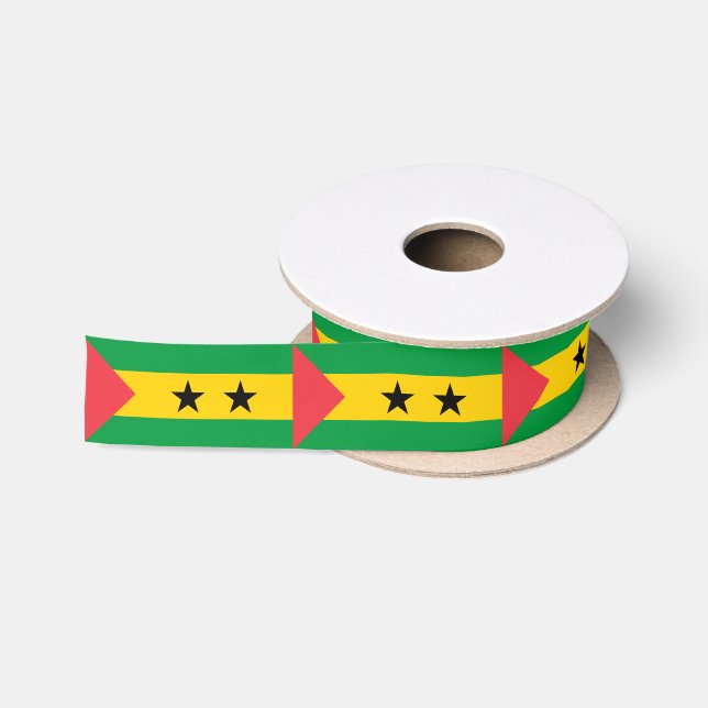 Ruban En Satin Drapeau de Sao Tomé-et-Principe (Bobine)