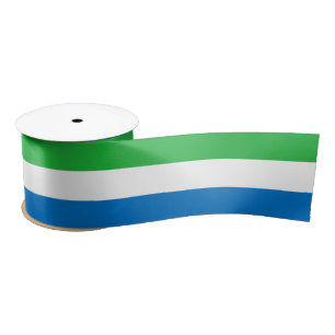 Ruban En Satin Drapeau de Sierra Leone