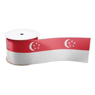 Ruban En Satin Drapeau de Singapour