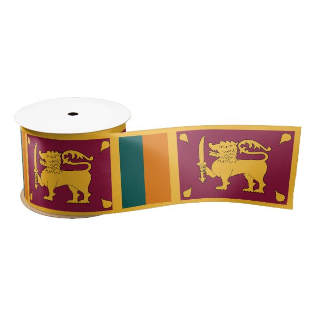 Ruban En Satin Drapeau de Sri Lanka (Bobine)