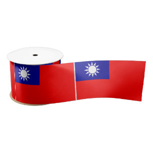 Ruban En Satin Drapeau de Taïwan