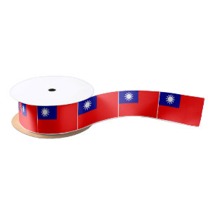 Ruban En Satin Drapeau de Taïwan