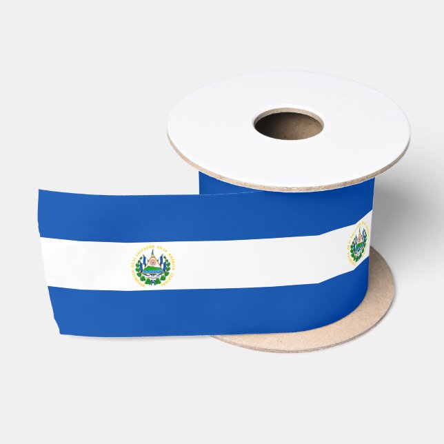 Ruban En Satin Drapeau d'El Salvador (Bobine)