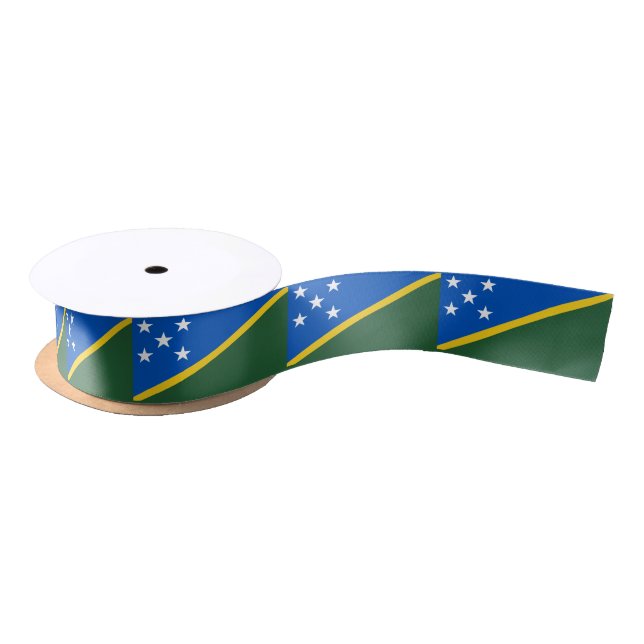 Ruban En Satin Drapeau des Îles Salomon (Bobine)