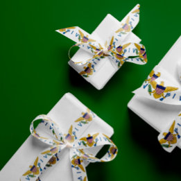 Ruban En Satin Drapeau des îles Vierges américaines 1,5 po de lar