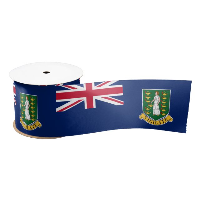 Ruban En Satin Drapeau des îles Vierges britanniques (BVI) (Bobine)