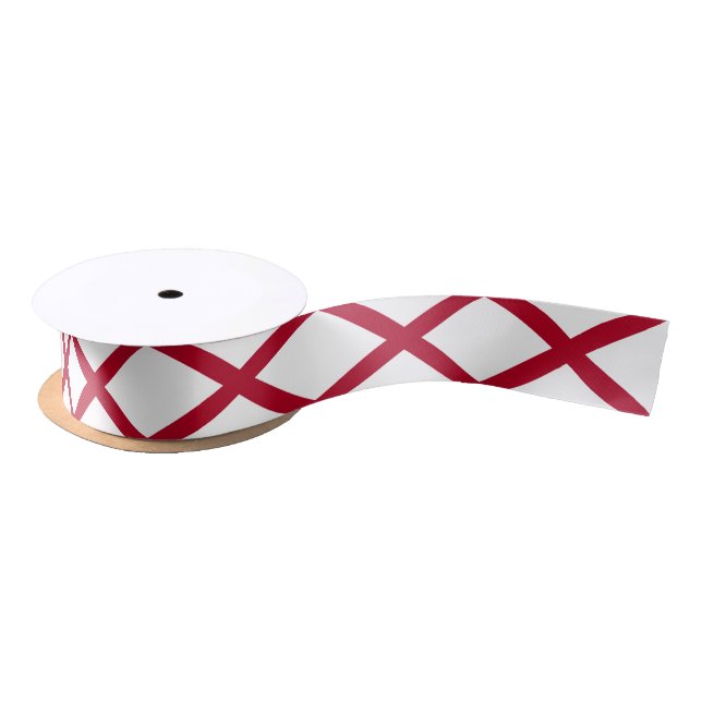 Ruban En Satin Drapeau d'État de l'Alabama (Bobine)