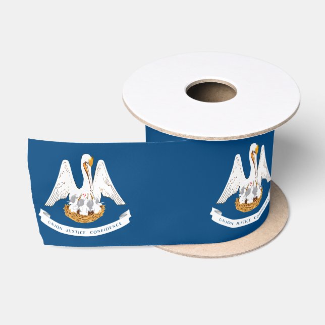 Ruban En Satin Drapeau d'État de Louisiane (Bobine)