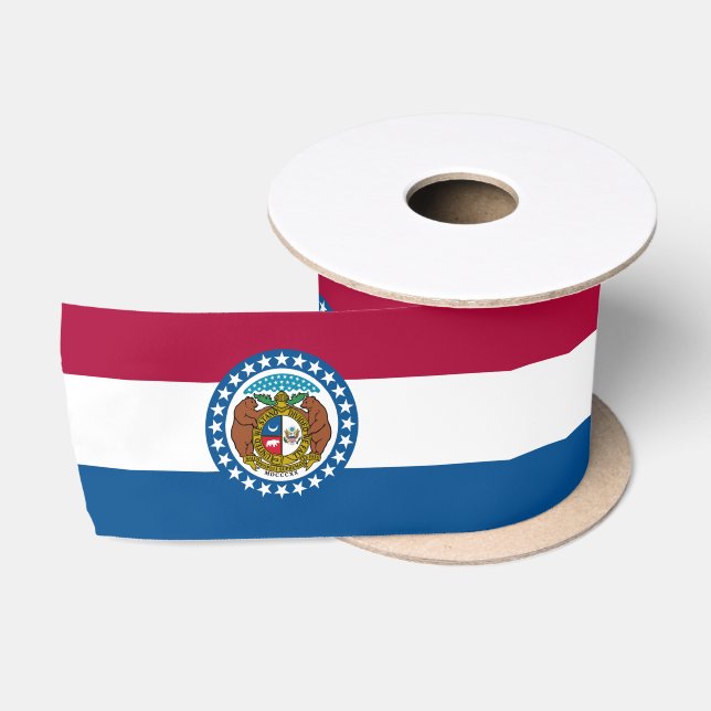 Ruban En Satin Drapeau d'État du Missouri (Bobine)