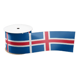 Ruban En Satin Drapeau d'Islande