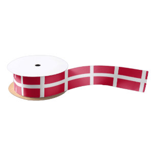 Ruban En Satin Drapeau du Danemark ou drap danois