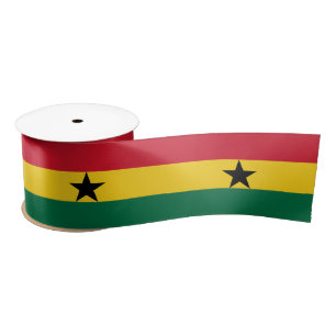 Ruban En Satin Drapeau du Ghana