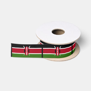 Ruban En Satin Drapeau du Kenya