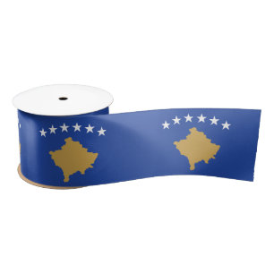 Ruban En Satin Drapeau du Kosovo