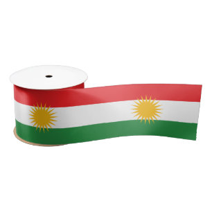 Ruban En Satin Drapeau du Kurdistan