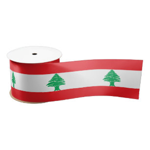 Ruban En Satin Drapeau du Liban