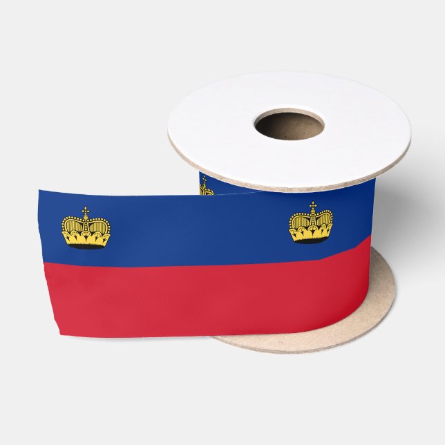 Ruban En Satin Drapeau du Liechtenstein (Bobine)
